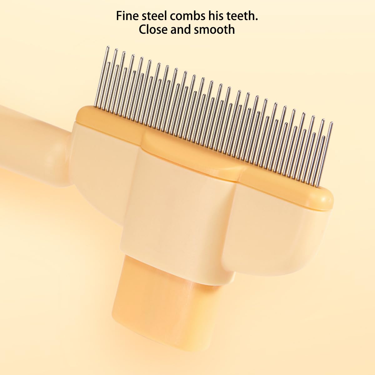 Brosse de toilettage pour chat anti-puces avec bouton de déverrouillage, peigne anti-poils, pour poils courts et longs