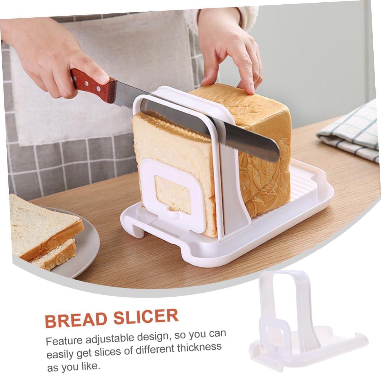 Bread Slicer Guide Bread Cutting Tool Adjustable Thickness Xmas image 3