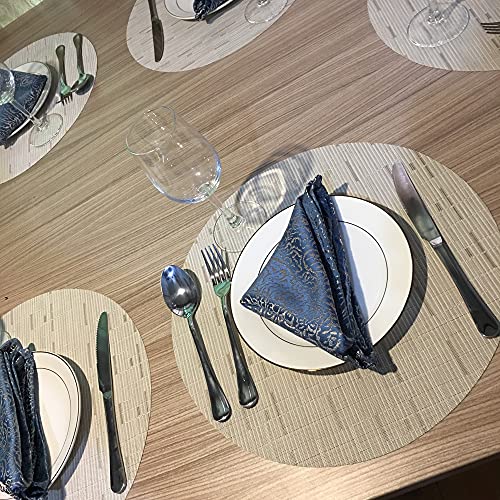 WAZAIGUR Round Placemats Set of 6, Vinyl Place Mats, 15inch, Cream by WAZAIGUR - Used condition - Image 6
