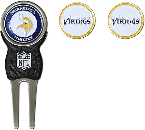 Vista 11 de Team Golf NFL Divot Tool con 3 marcadores de pelota de golf, marcadores son magnéticos extraíbles de doble cara esmaltado
