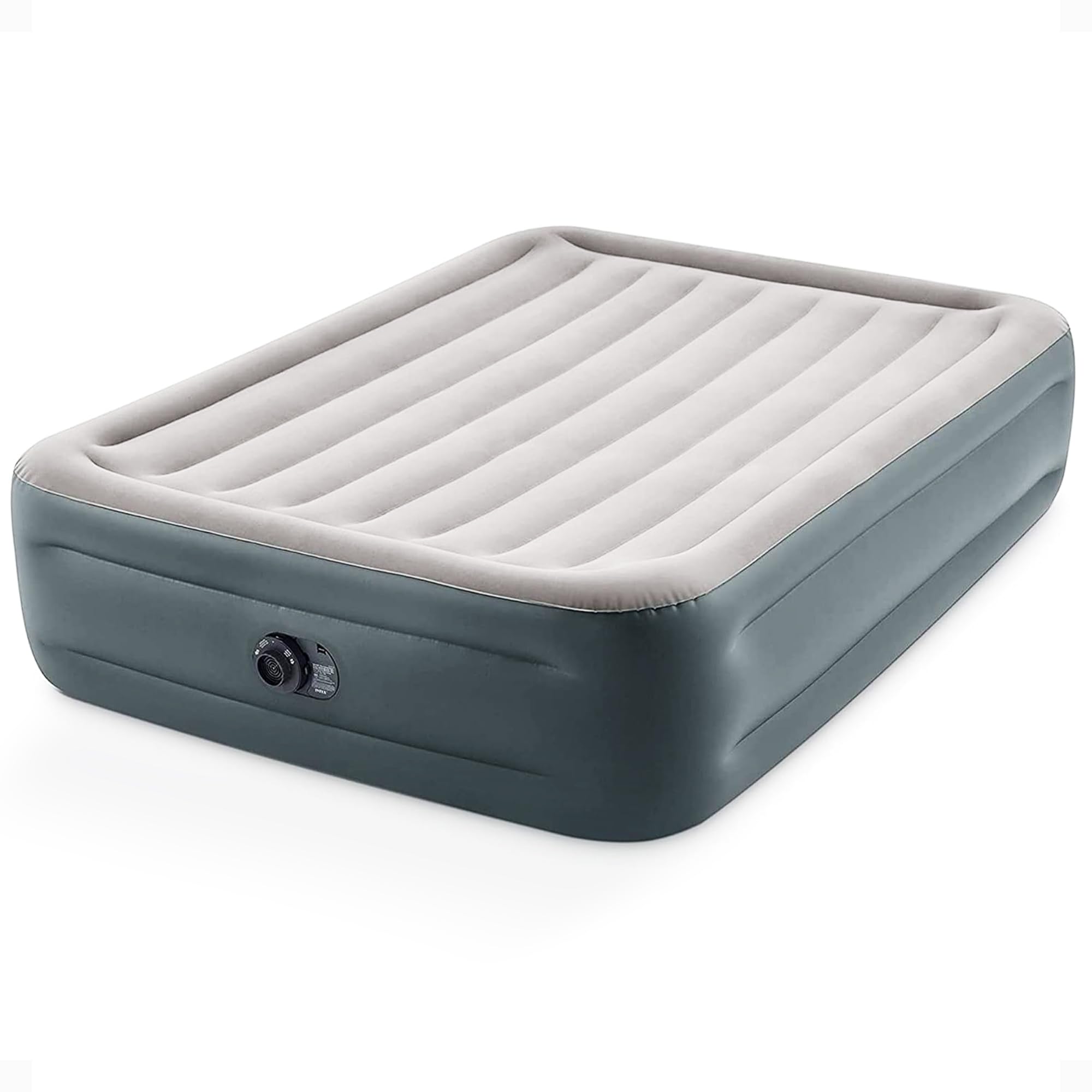 64125ED Dura-Beam Plus Essential Rest Air Mattress - Fiber-Tech – Queen Size – Built-in Electric Pump – 18in Bed Height – 600lb Weight Capacity