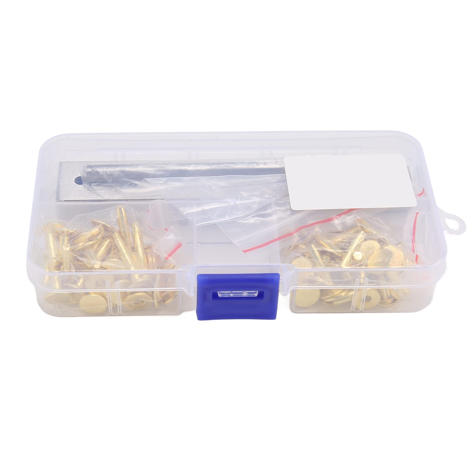 Kit De Remaches Y Rebabas De Cobre, 40 Juegos De Remaches De Cobre, Herramienta De Ajuste De Remaches De Cobre Puro Para Cinturones, Carteras, Collares, Suministros De Artesanía (Estilo A)