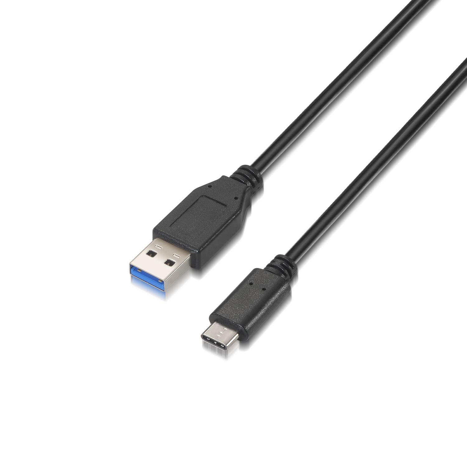 Cable USB 3.1 Tipo-C Aisens A107-0060/ USB Tipo-C Macho - USB Macho/ 10Gbps/ 1m/ Negro