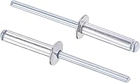 Vista 20 de uxcell Remaches ciegos, remaches de aluminio para decoración de núcleo, 0.094 in de diámetro, 0.236 in, longitud de agarre, tono plateado, 60 piezas