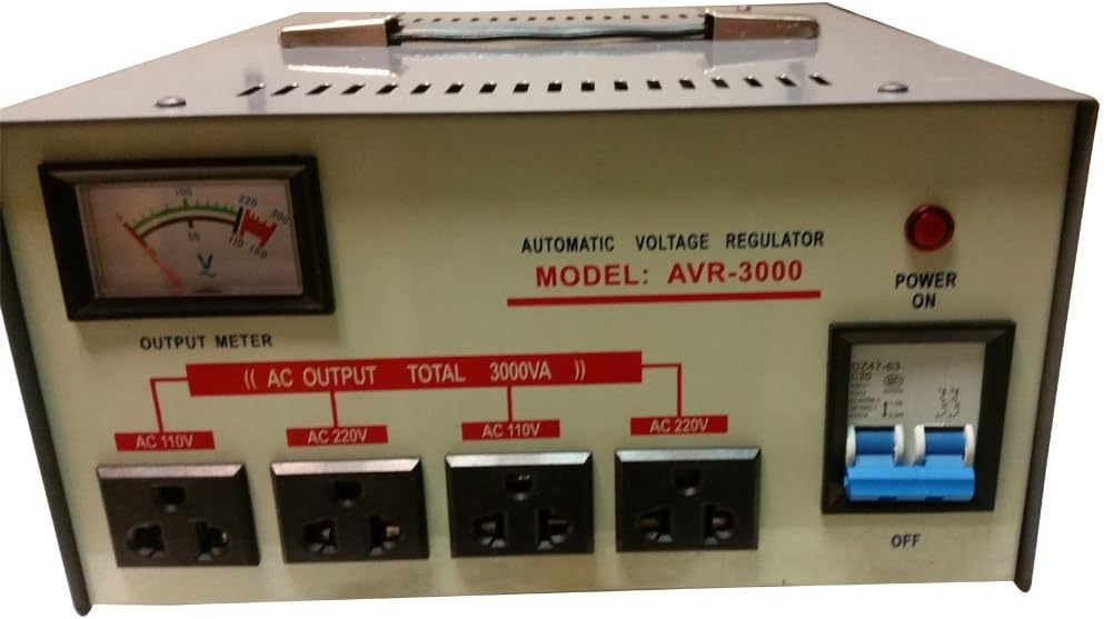 WGC 3000 Watt Step Up/Down Voltage Converter Transformer AVR-3000, 5 Year Warranty, Fuse Protection and Automatic Voltage Regulator - Two Way Transformer - 110 to 220 V or 220 to 110 V (3000 WATTS)