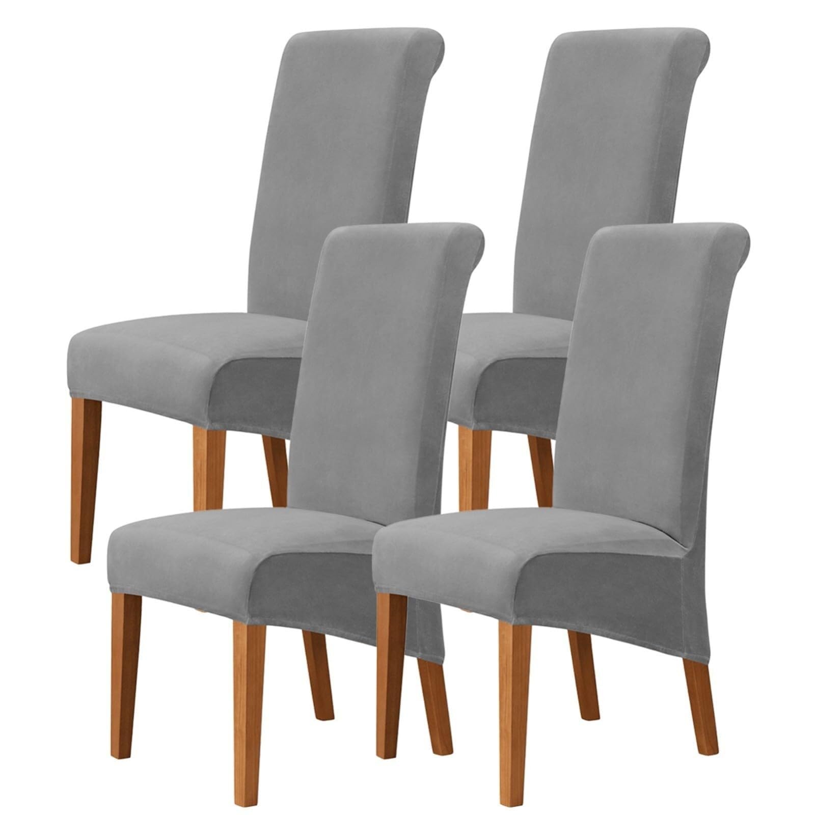 NMVAWIPT Stretch High-Back Dining Room Chair Covers, Removable Washable Furniture Protector For Restaurant Banquet(#24,4Pcs)