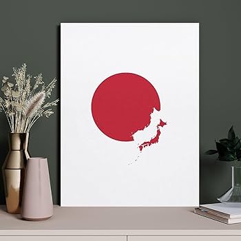 Amazon.co.jp: 日本 国旗 日の丸 旗 キャンバス絵画 アート
