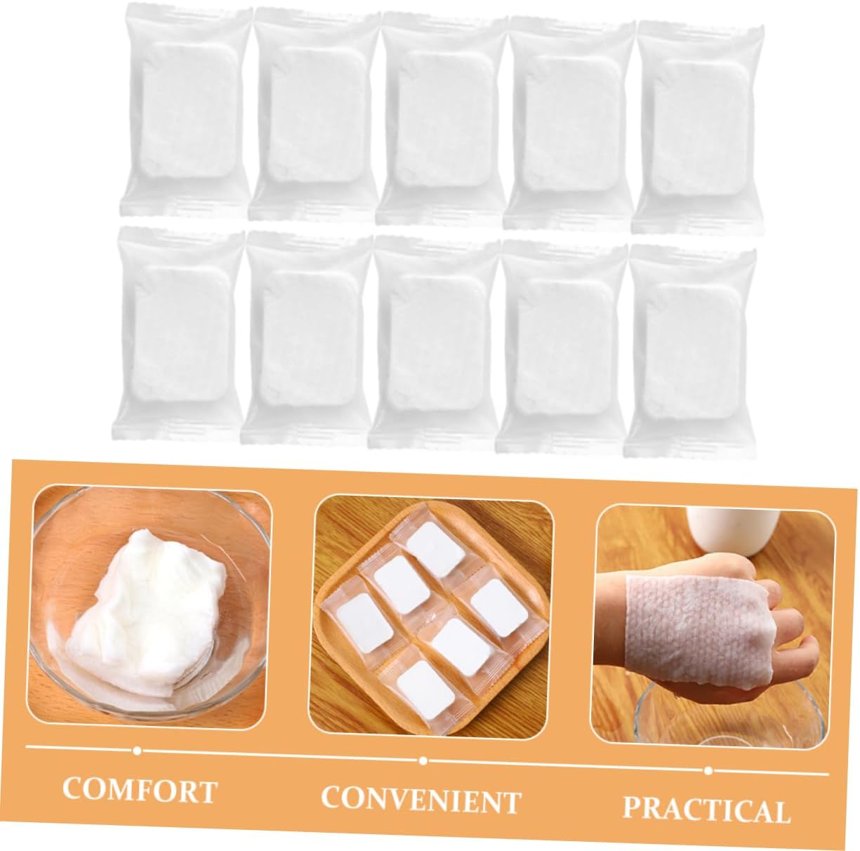 Compressed Facial Cleansing Pads Non-Woven Makeup Remover Rounds for All Skin Types Absorbent and Soft for Makeup Removal and Skin Cleansing