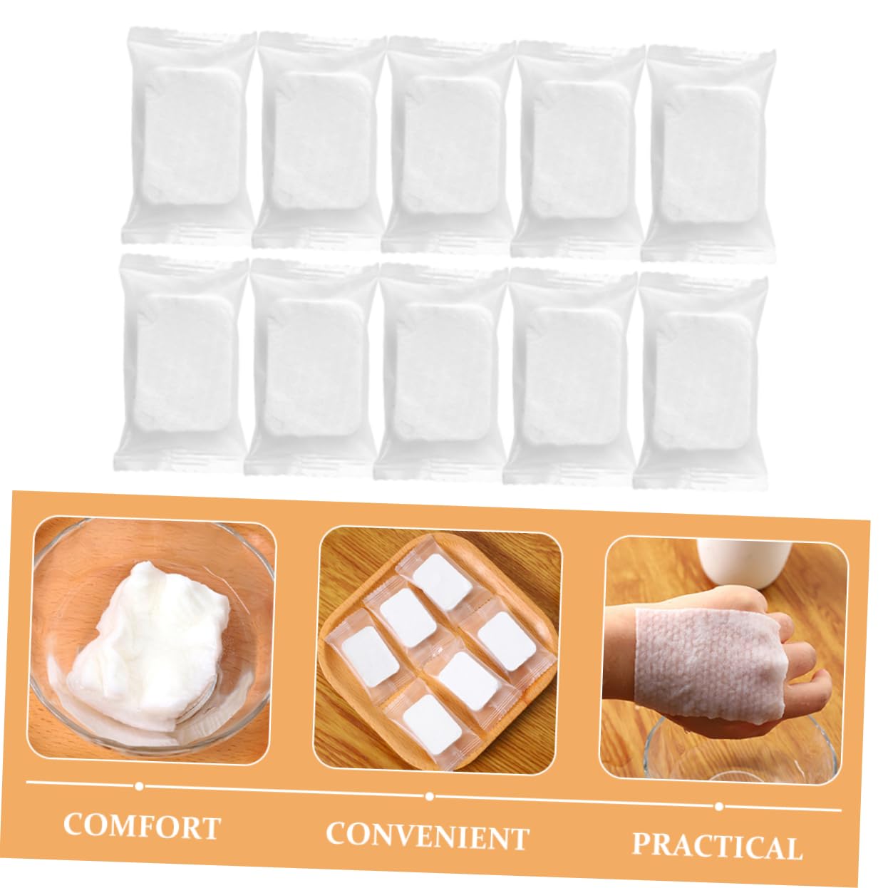 1packung Kompakte Kompressions-makeup-pads Vliesstoff Für Sanfte Gesichtsreinigung Für Make-up-entfernung Und Hautpflege