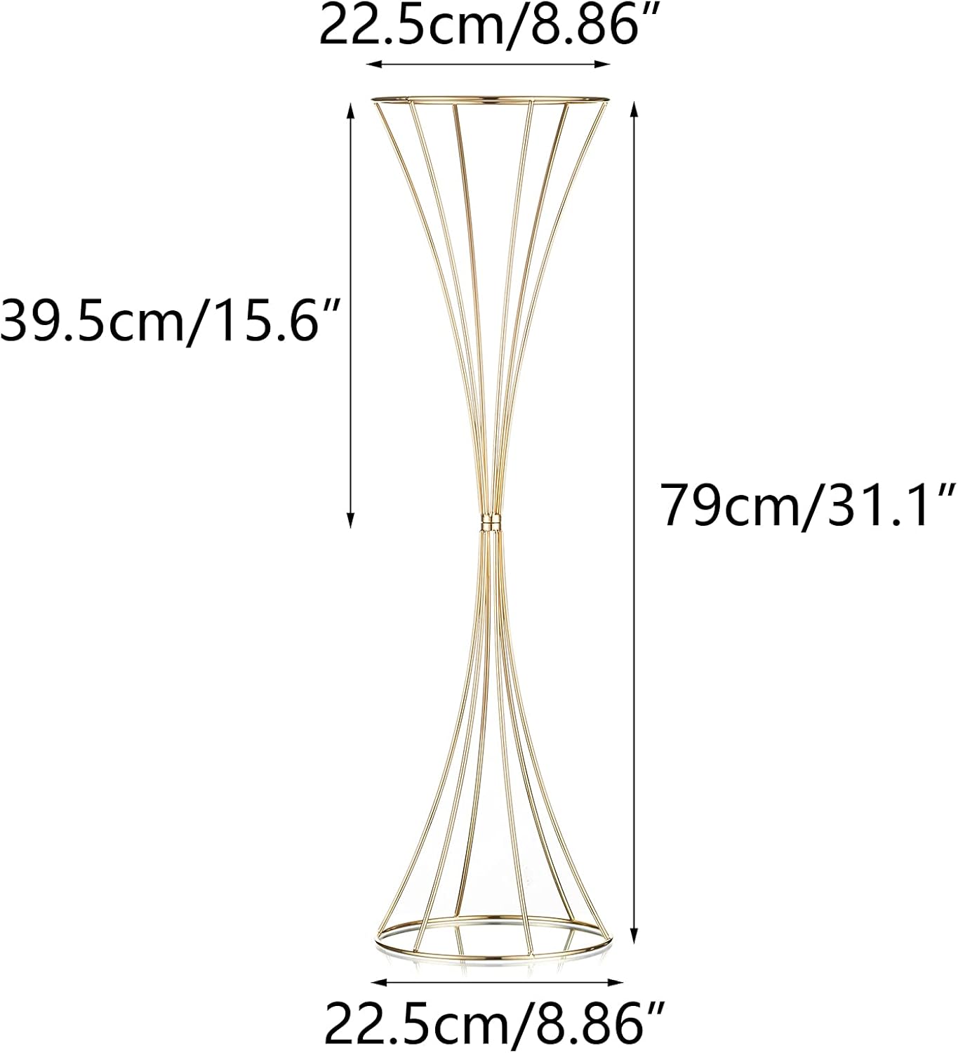 NUPTIO 2 Pcs Wedding Vase & 2 Pcs Artificial Flowers Set for Wedding Centerpieces for Tables