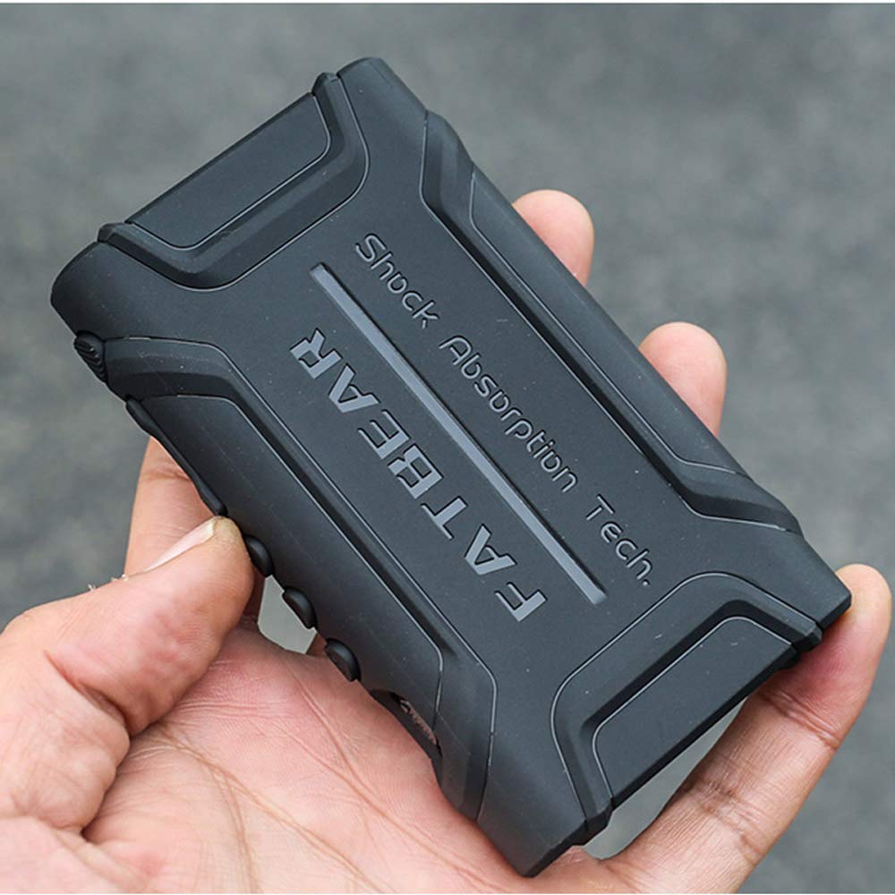 Fat Bear Coque pour Sony A55, antidérapante, antichoc, protection complète pour Sony Walkman NW-A55HN A56HN A57HN A50 A55 A56 A57 (coque noire avec verre trempé)