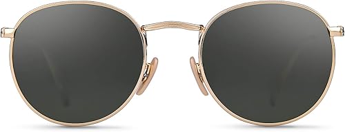 GIFIORE Gafas de sol redondas pequeñas polarizadas para mujeres y hombres, clásicas retro vintage UV400