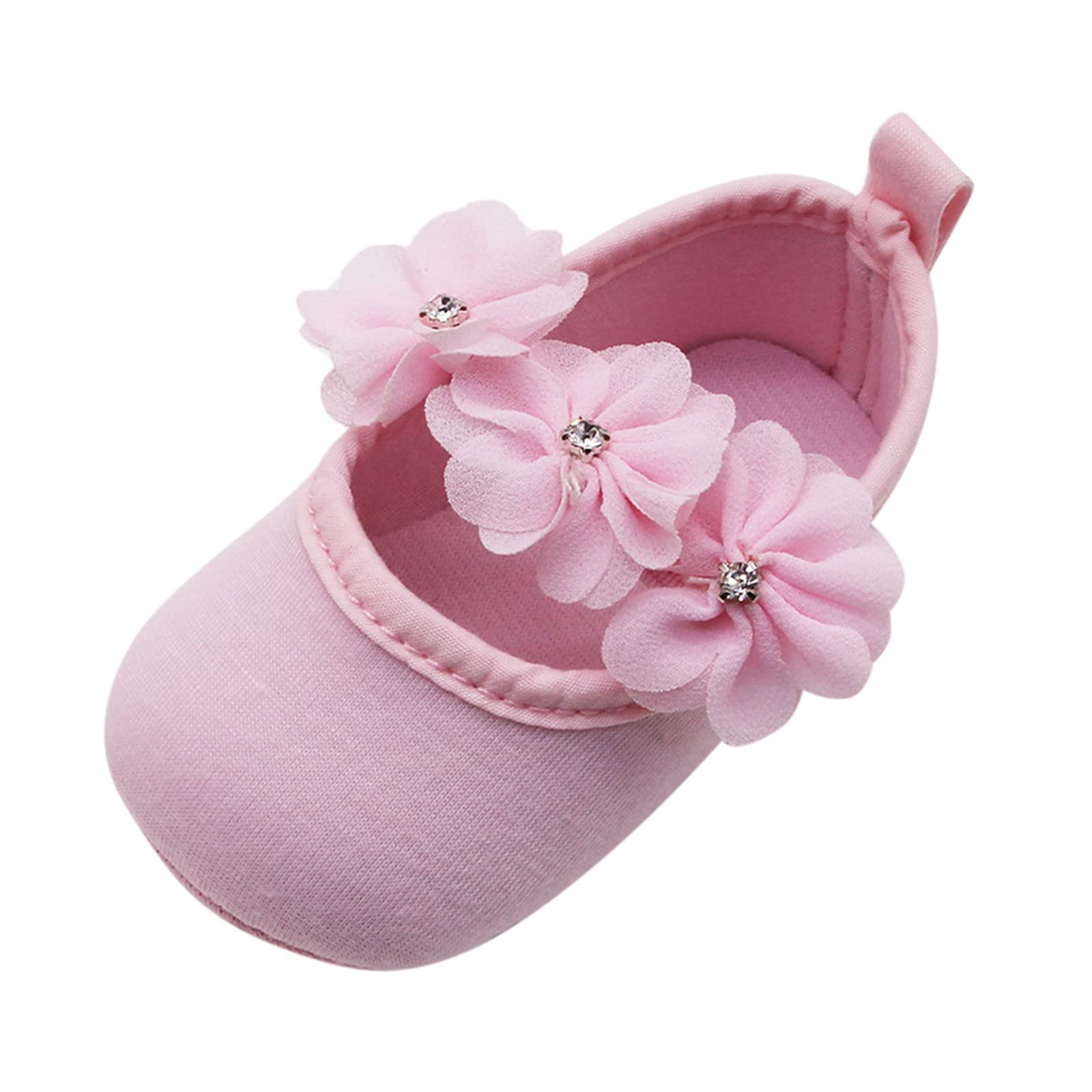 Baby Soft Sole New Born Girls Casual Baby Dress Shoes Princess Shoes Toddler House Shoes (Pink, 5 Infant)