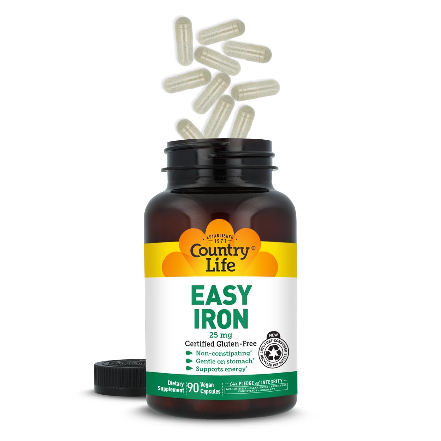 Country Life Easy Iron 25 mg with Ferrochel, 90 Capsules — Amazon image 2