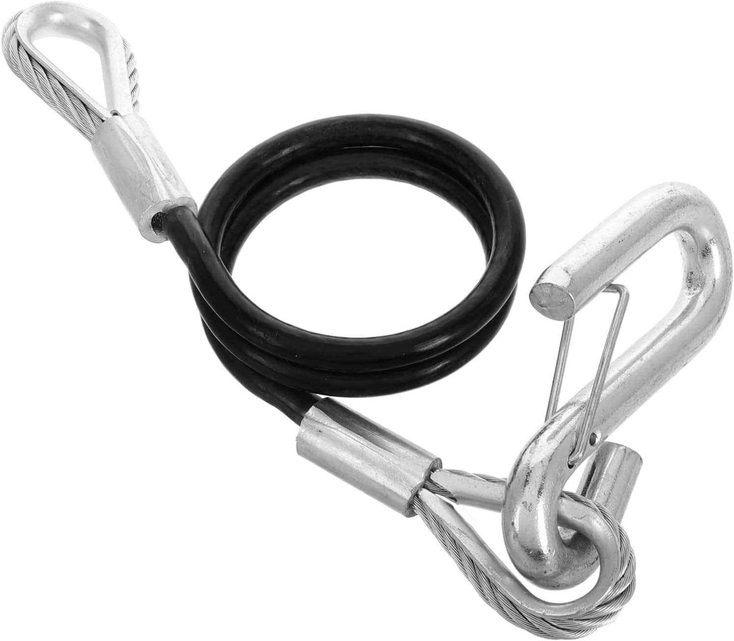 Trailer Safety Cable with Hooks, 3500 Lbs Steel Coil for Atvs