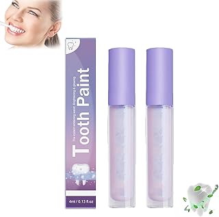 Glostik Tooth Gloss, Purple Teeth Whitening Pen, Teeth Whitening Cleaning Essence Pen, Gum Therapy Gel, Instant Teeth Whitening, Teeth Whitening Kit For Tooth Stain Removal (2PCS)