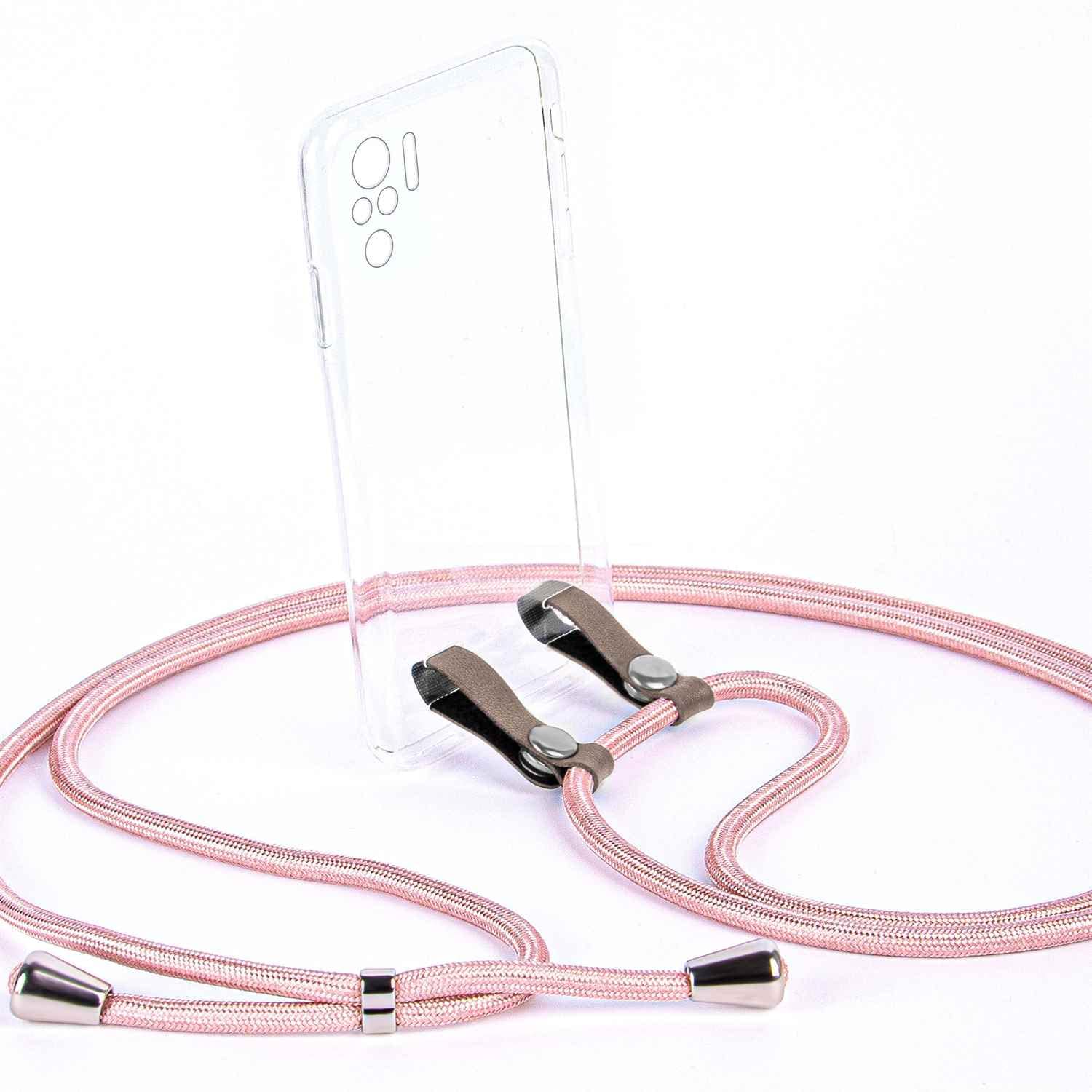 Moex Mobile Phone Chain, Compatible With Xiaomi Mi 8 Case With Strap Adjustable Length, Silicone Case, Transparent With Chain In Rainbow, Removable