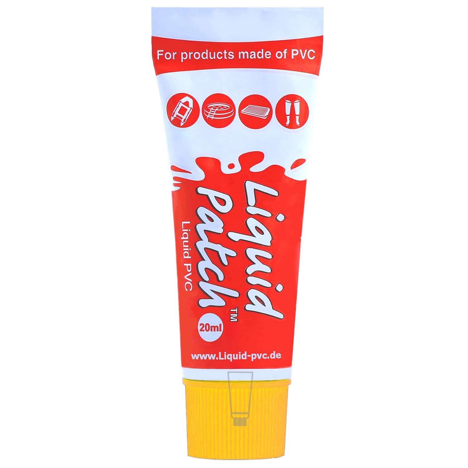 Liquido PVC Toppe Riparazione Set Liquid Patch Barca Gommone Colla Giallo