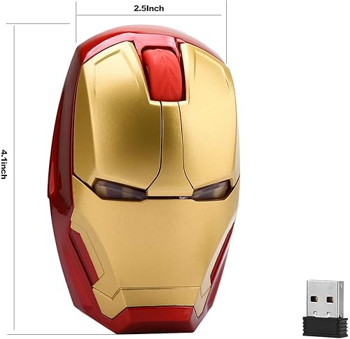 Miniatura 4 de Genial ratón inalámbrico, ratón inalámbrico óptico ergonómico portátil de 2.4 G con receptor USB  para computadora portátil, MacBook, con unidad