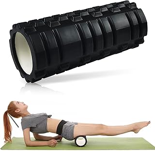 Schiuma roller, rullo per massaggi muscolari a griglia, bigodino pilates, roller massaggio per alleviare punti di tensione, terapia e rilassamento, rullo fitness per gambe, schiena e braccia
