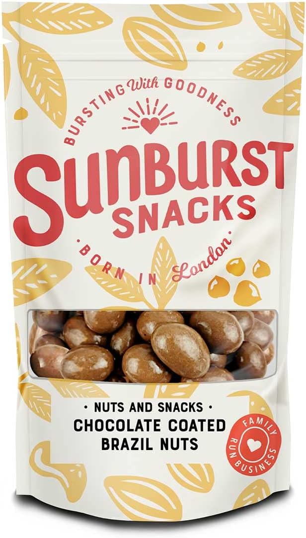 Sunburst Whole Chocolate Coated Brazil Nuts, Non GMO, 1 kg
