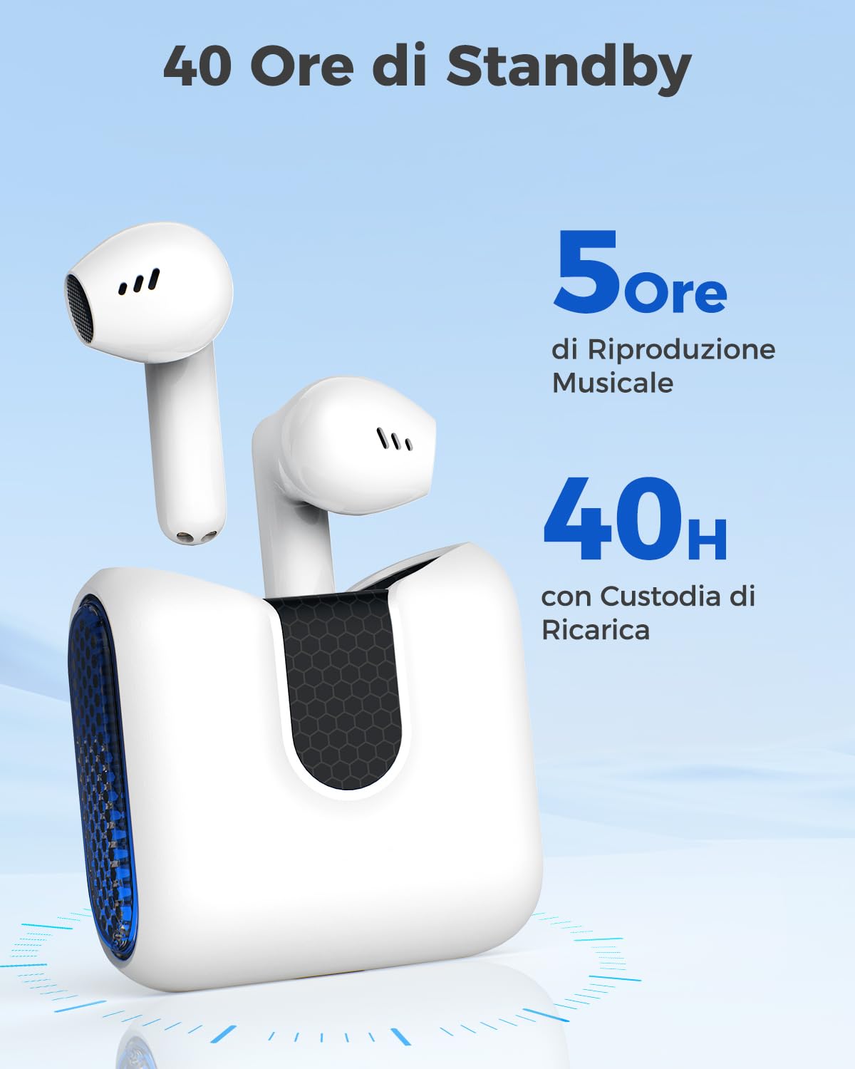 NE49 Cuffie Traduzione Simultanea IA, 150+ Lingue & 6 Modalità Auricolari Traduttore, Cuffie Bluetooth 6.0, Autonomia 40h, Bassa Latenza, Chat IA, Musica, Chiamate, Trascrizione per Viaggi e Business