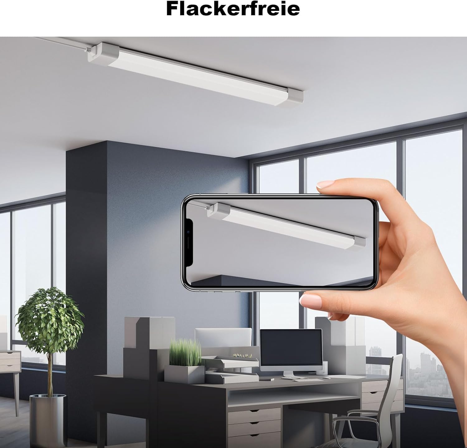 Modlicht LED Feuchtraumleuchte 120CM mit Stecker Plug, 36W 4000k Neutralweiß 4000Lumen Verbindbar Deckenleuchte Feuchtraum Flach, Werkstattlampe Wasserfest IP65 Wannenleuchte für Keller Garage