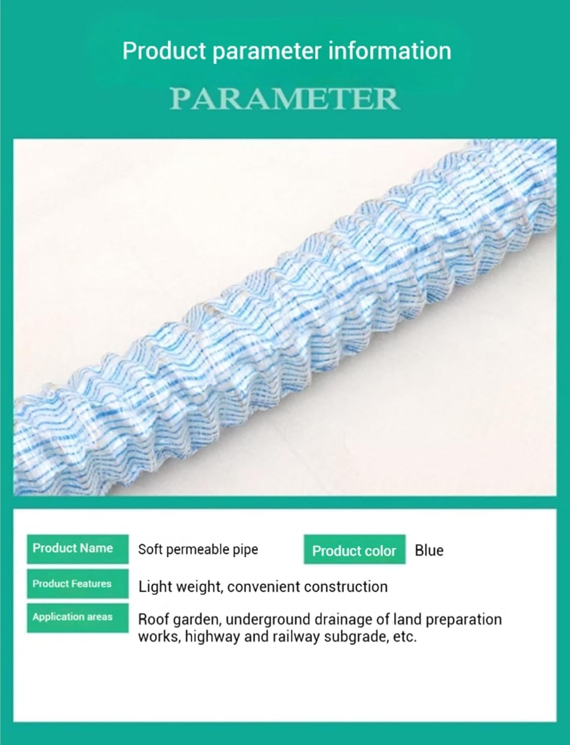 Tubería de Drenaje de PVC, Ideal para soluciones de Drenaje eficientes en paisajismo, Jardines y Patios (7 m/23 pies).