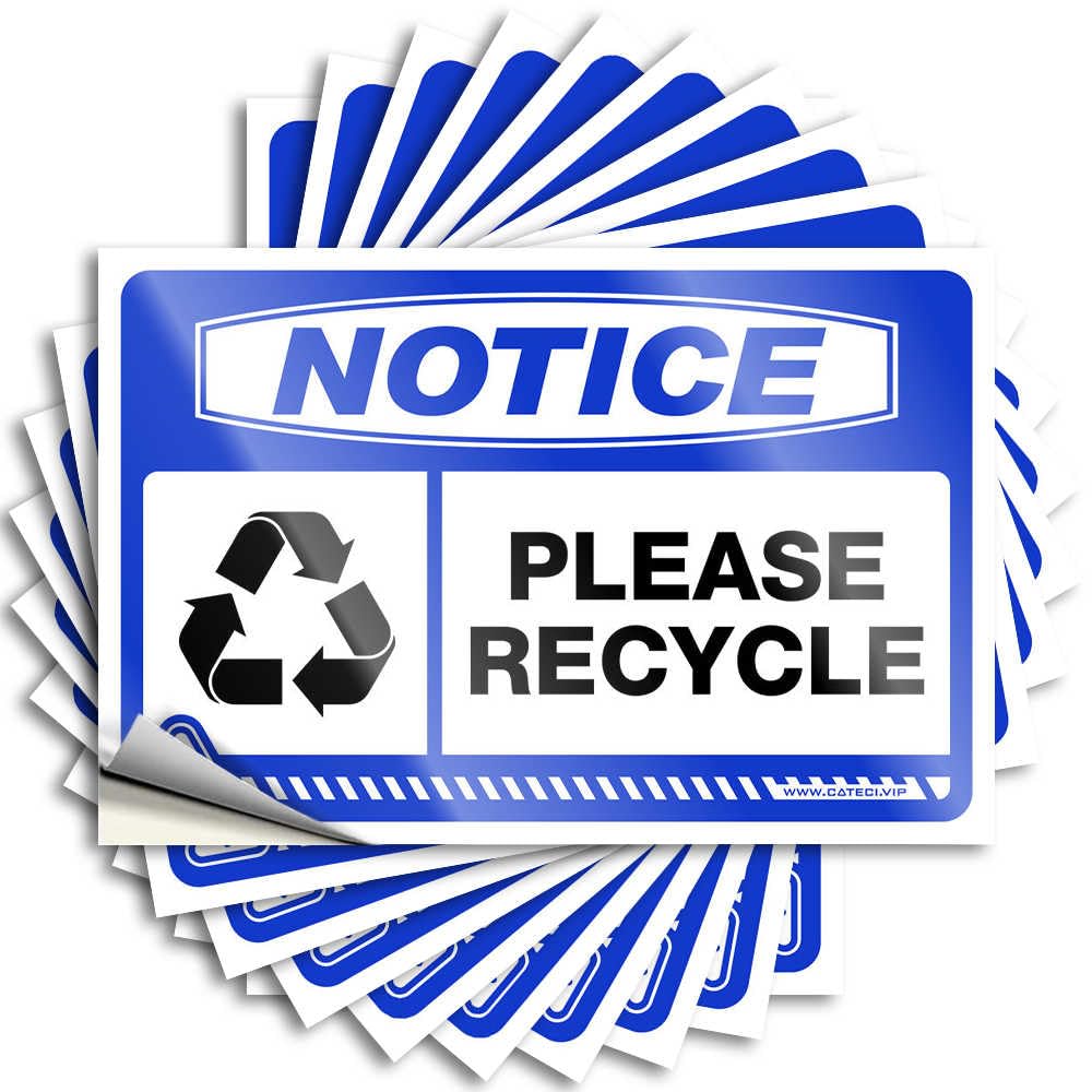 Mens Decor Door Sticker | Notice Please Recycle Big for Texas Decor(8X12CM)