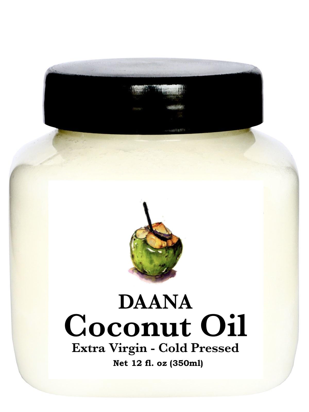 Daana Coconut Oil for Skin: USDA Organic, Extra Virgin, Cold Pressed (350 ml)