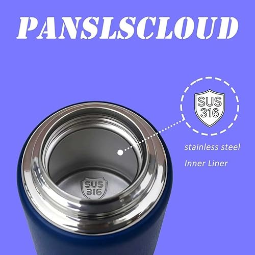 Miniatura 3 de Tazas de viaje aisladas de alta calidad, recipiente térmico para bebidas frías y calientes (azul oscuro)