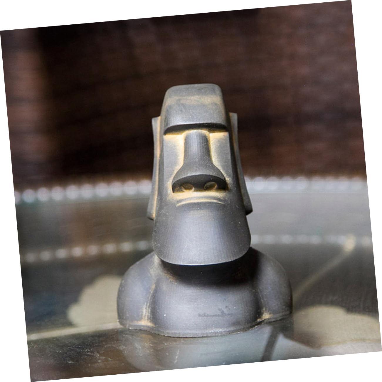 SOLUSTRE Statua Moai Per Decorazione Scrivania Per e Casa Design Facile Trasportare e Installare Decorazione Per Domestici