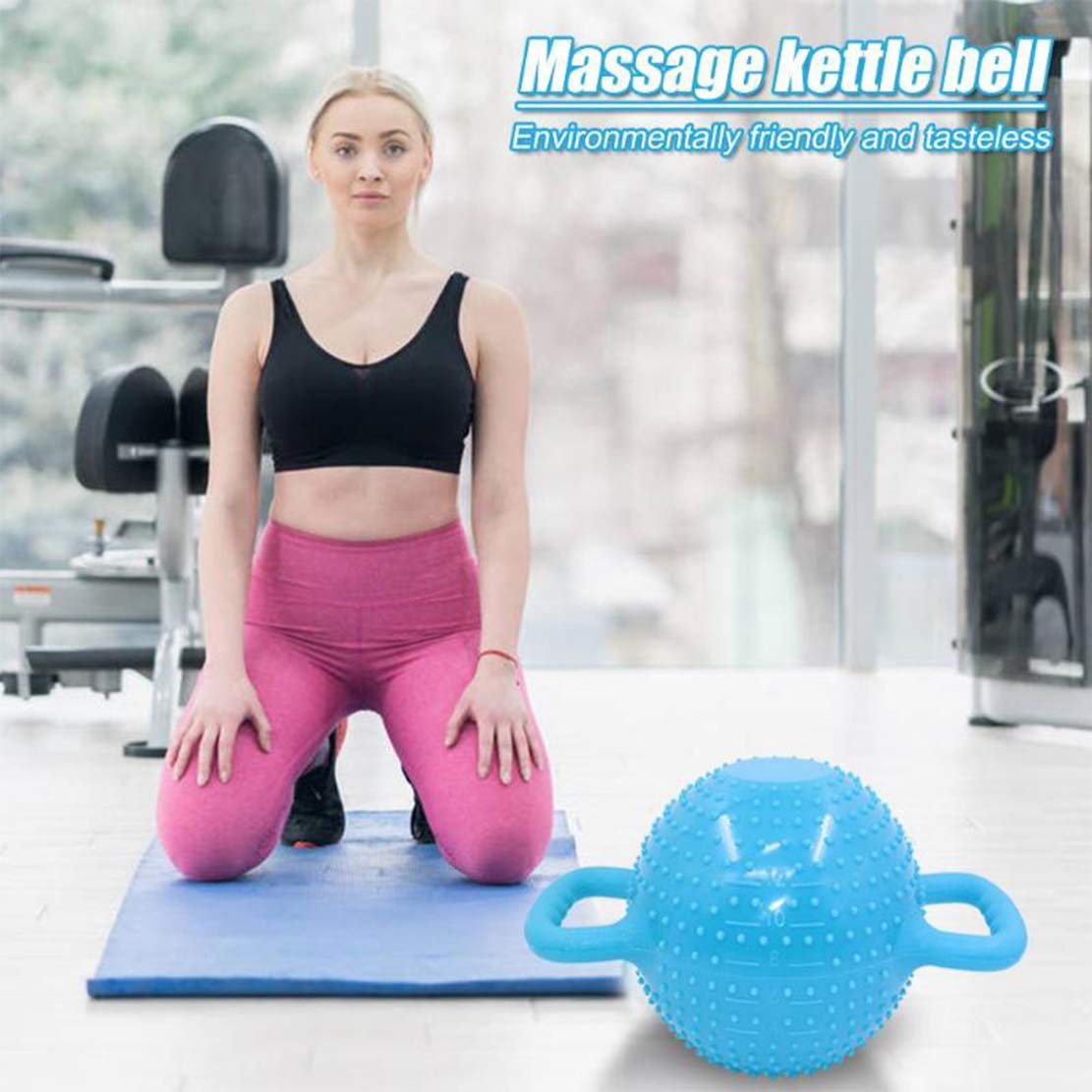 AKT Kettlebell dzwonek kotłowy dla kobiet, sprzęt sportowy, do domowego masażu, hantli, do wtrysku wody, podnoszenia ciężarów, treningu, niebieski
