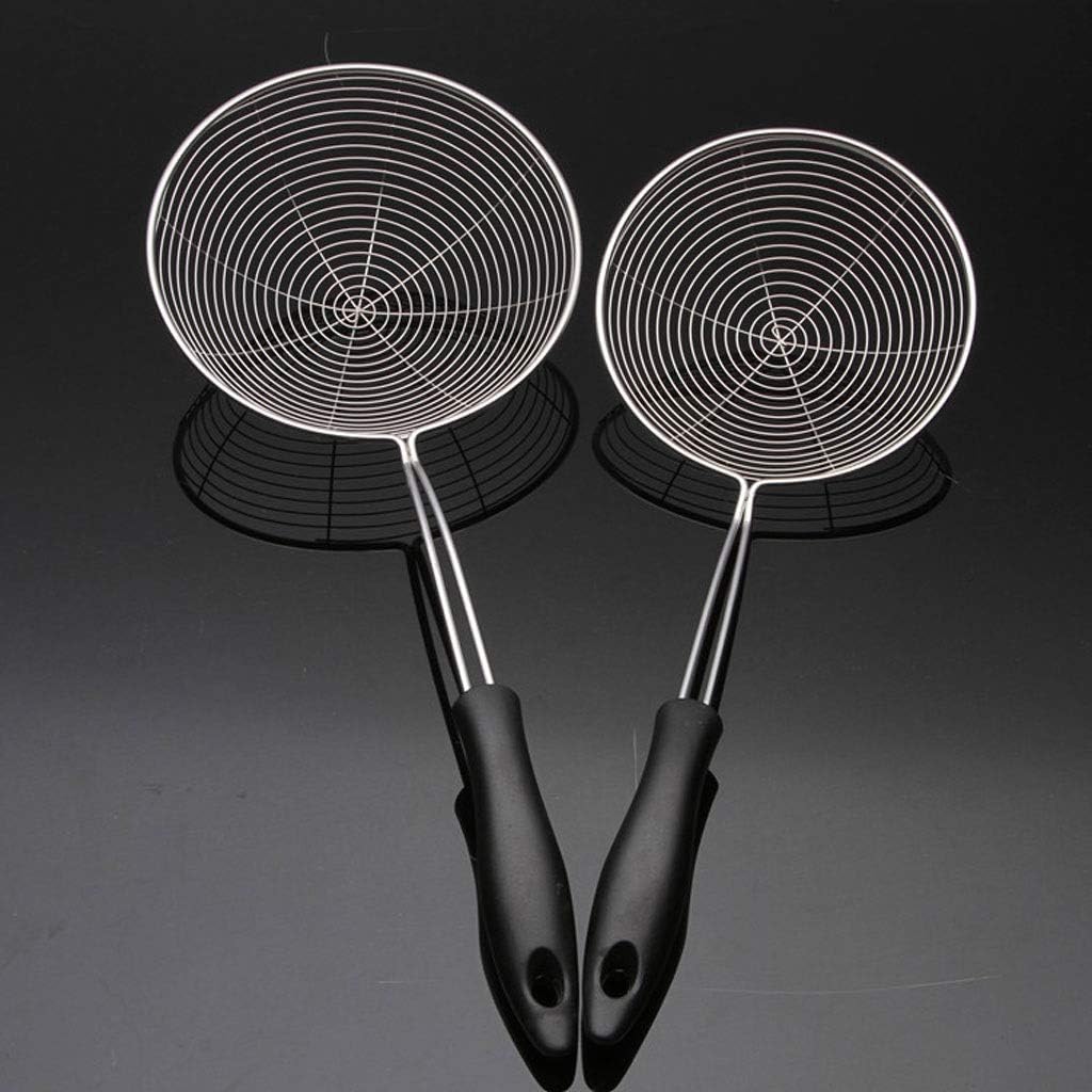Strainers Spider Strainer with Handle for Kitchen Cooking and Frying Pasta Stainless Steel Skimmer Strainer Easy to Clean Professional Skimmer Strainer Set (Size : XXL) ()