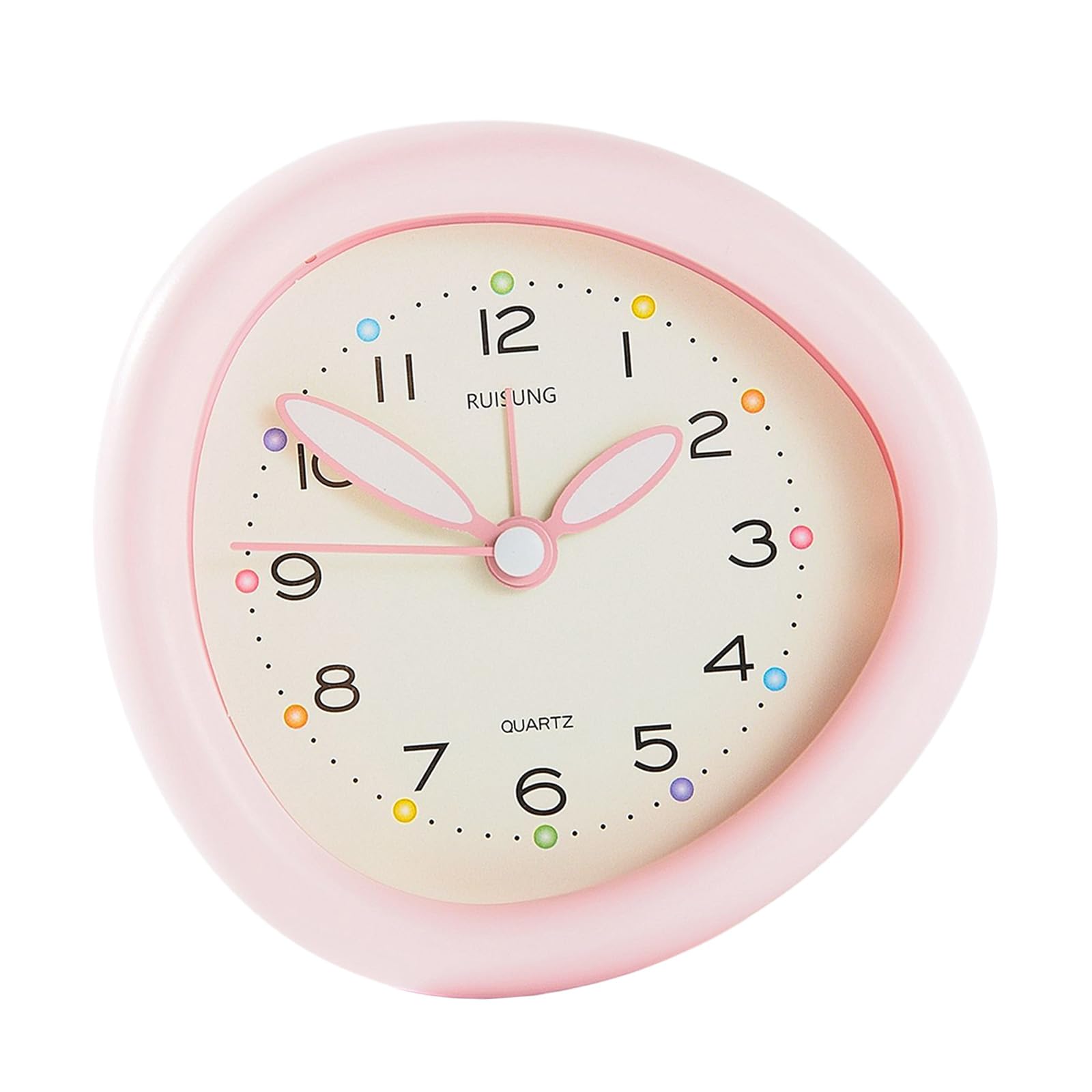 NMFLAB Loud Battery Alarm Clock for Heavy Sleepers Adult Kid Table Clock Night Light Analog Clocks for Bedrooms Living Room Quiet Bedroom