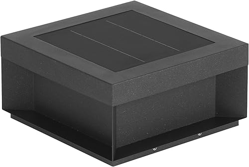 Miniatura 9 de Luz solar de poste de 11.8 pulgadas, luces de pilar modernas para exteriores, impermeable, 3000 K, lámpara LED de columna de puerta de patio,