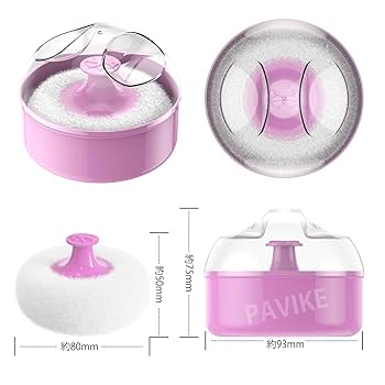 ピンク 合成皮革 フェイスパウダーケース ピンク 合成皮革 フェイスパウダーケース Amazon.co.jp