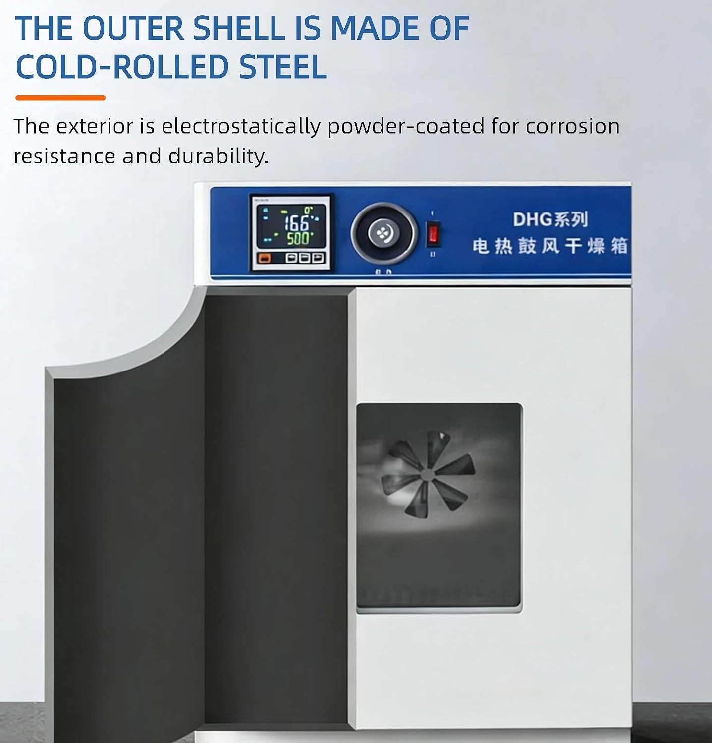 Horizontal Electric Blast Drying Oven,Lab Convection Oven,Digital Forced Air Ovens,Temperature Control,w/Timer & Adjustable Speed Blower for Industrial, Lab, School Use(Galvanized lining,70L)