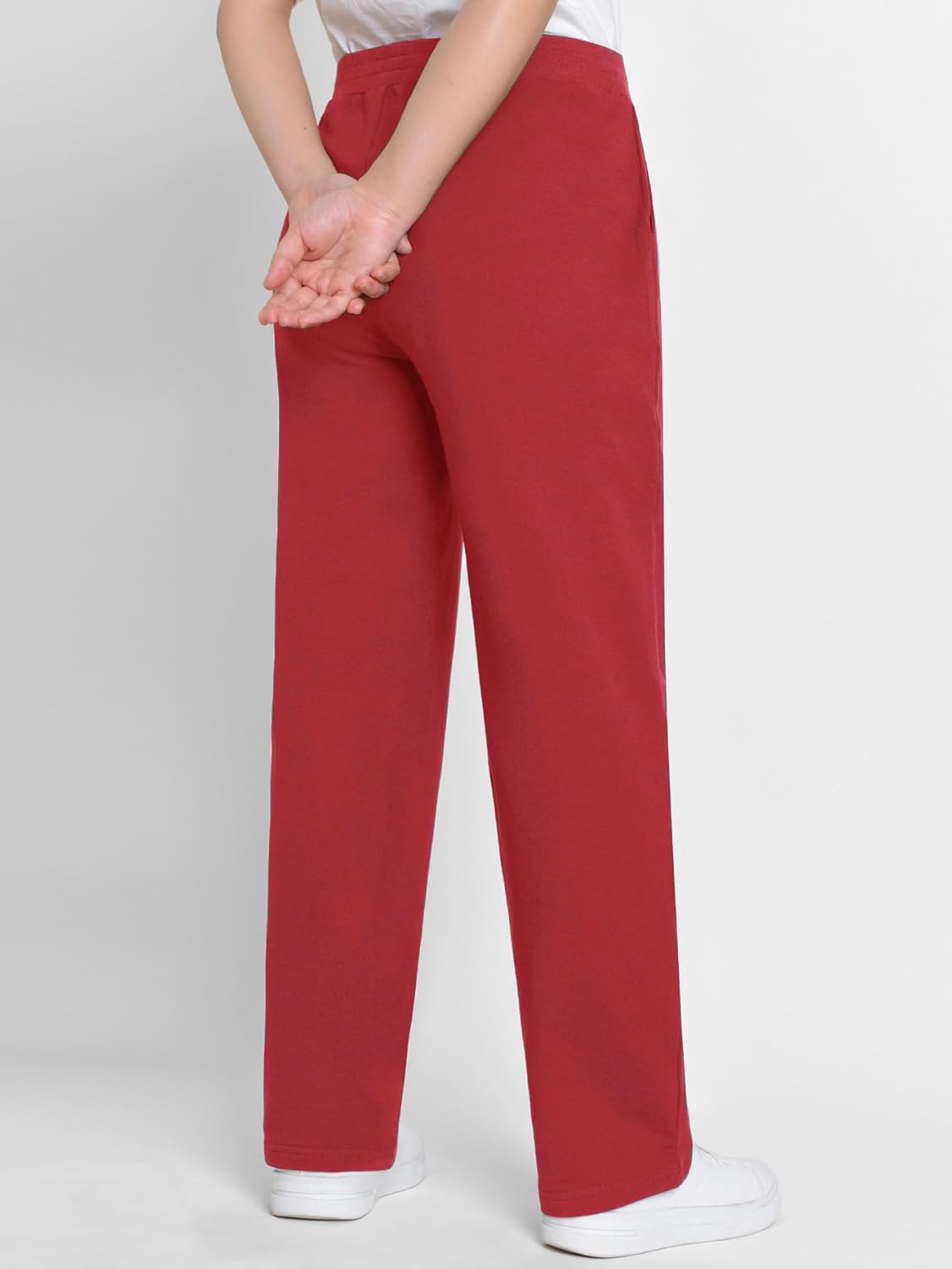 Weintee Women's Petite Cotton Pull On Pants with Pockets