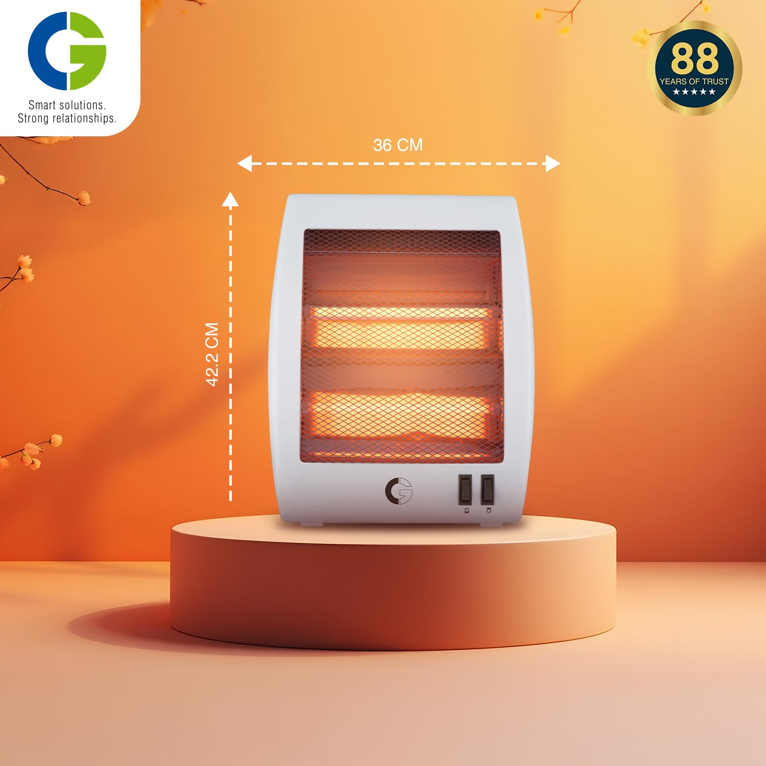 CG Norris Quartz Room Heater - 800W, 2 Heat Settings -7