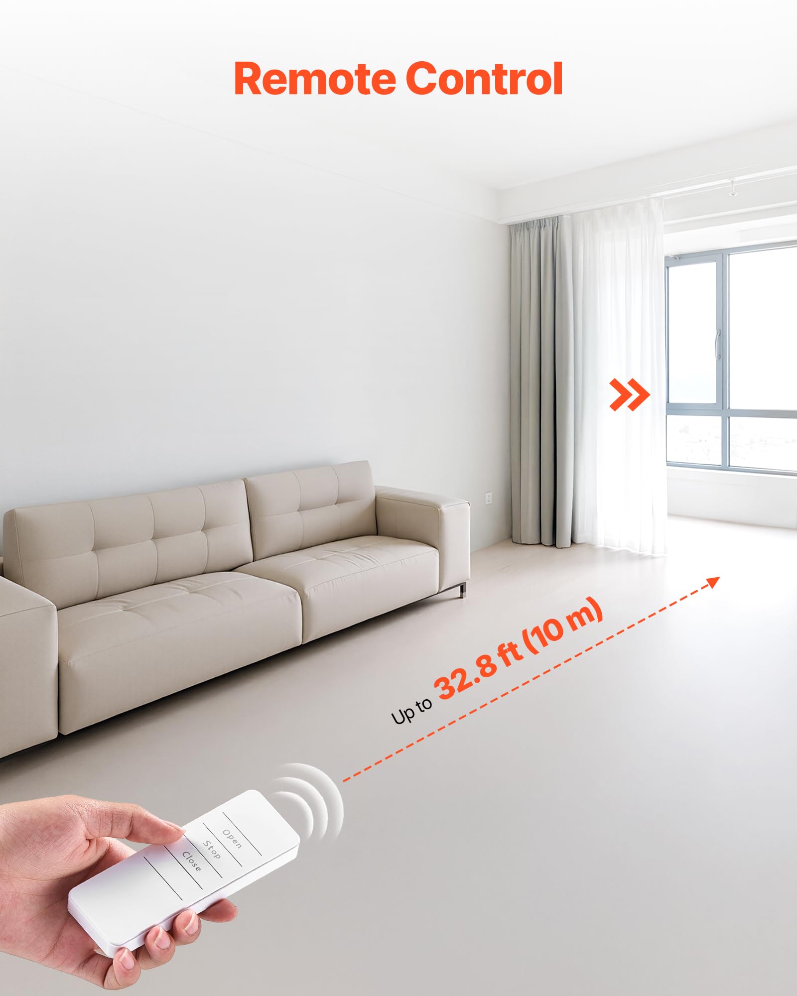 VEVOR Abridor de Cortinas Automático, Robot de Cortinas Inteligente con App, Control Remoto, Concentrador, Compatible con Alexa y Google Home, Apertura/Cierre Programados, para Varillas Romanas