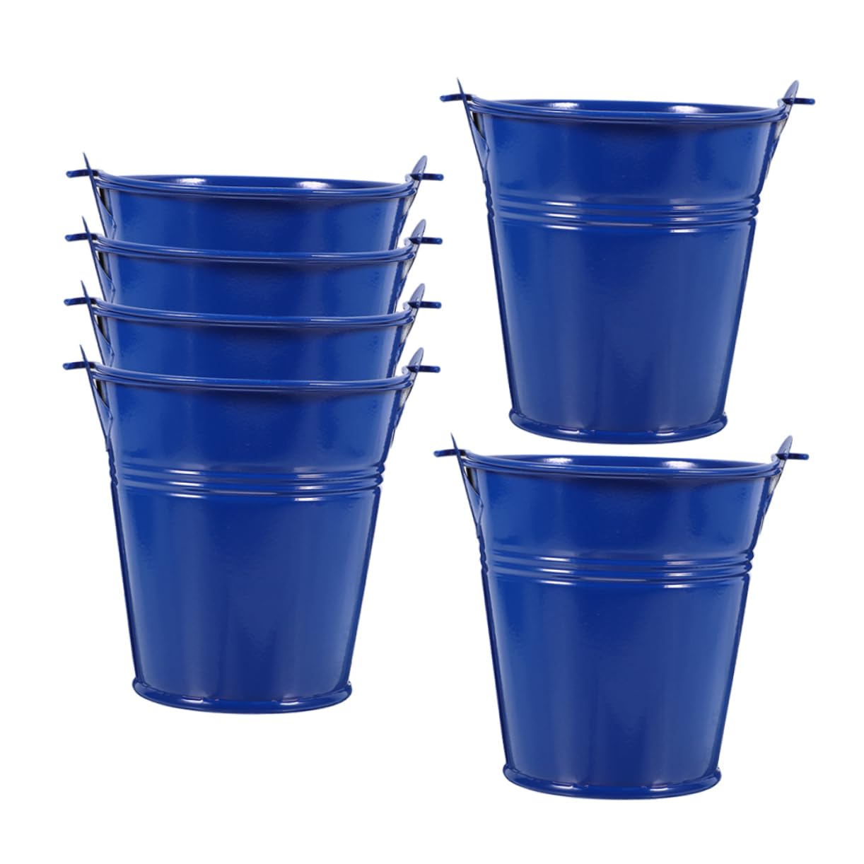Cabilock Lot De 4 Petits Seaux en Fer avec Poignée pour Décoration Dintérieur 6 X 4