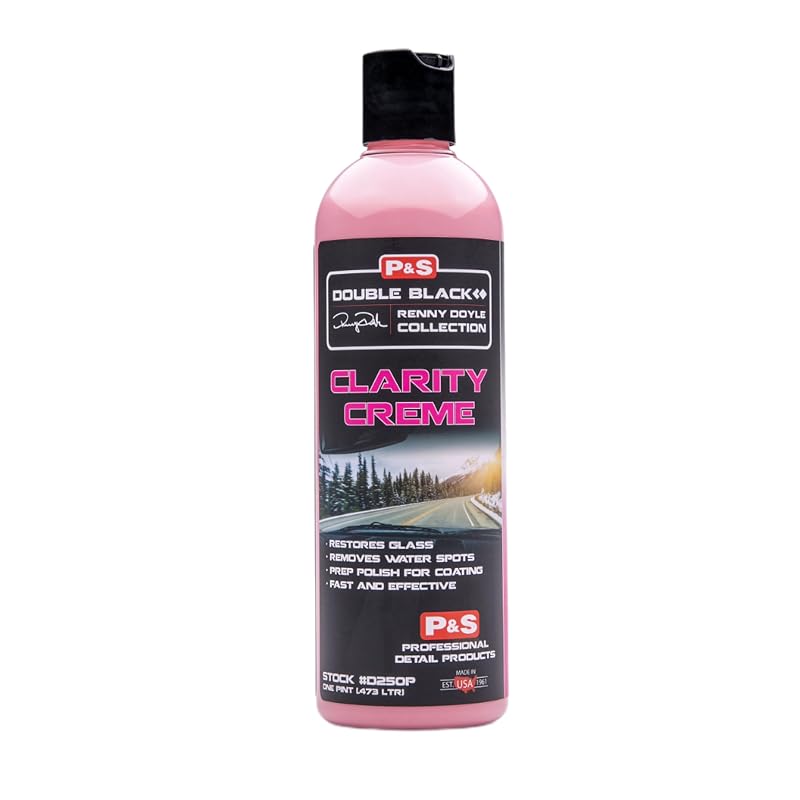 Polidor de Vidros Clarity Creme P & S PROFESSIONAL DETAIL PRODUCTS para Remoção de Manchas de Água e Preparação de Revestimento, Frasco de 473 mL