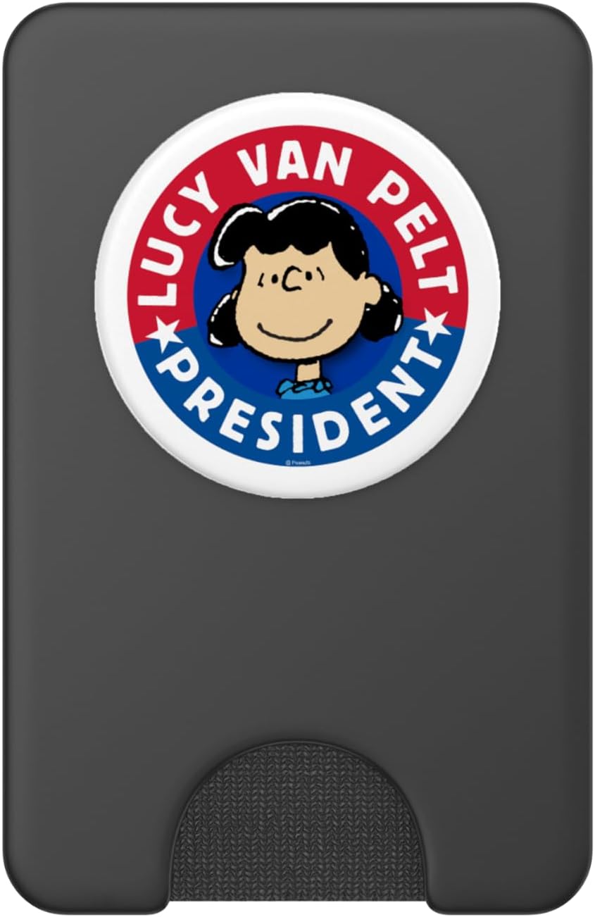 Peanuts: Lucy Van Pelt for President PopSockets PopWallet for MagSafe