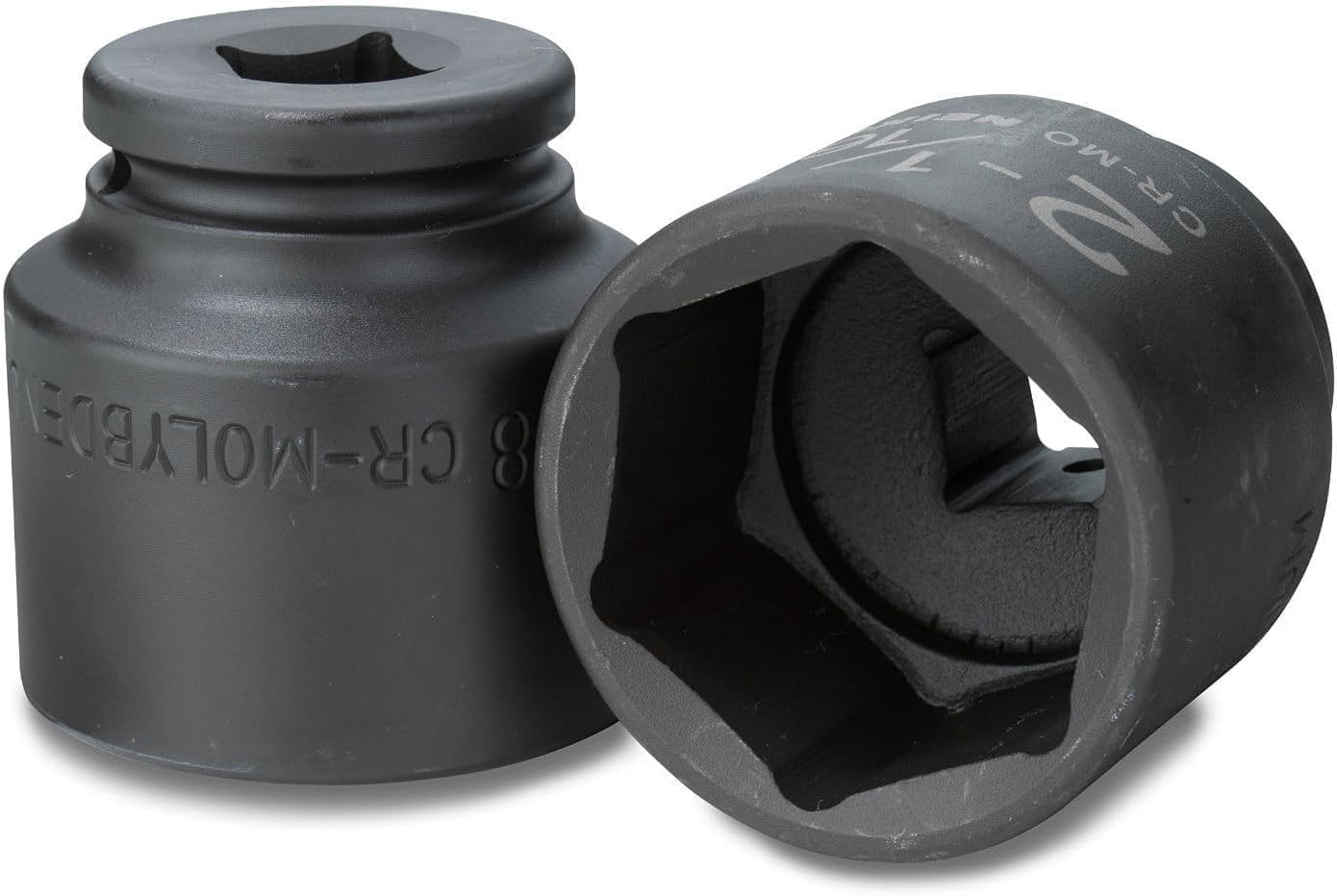 NEIKO 02392A - Juego de llaves de impacto de 3/4 pulgadas, unidad de 3/4 pulgadas, 8 llaves de vaso jumbo, tamaños estándar SAE de 2-1/16 pulgadas a 2-1/2 pulgadas, acero cromado Moly Cr-Mo