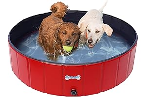 V-HANVER Piscina Plegable para Mascotas ba?era Portatil para Perros y Niños 100x30 Centimetros