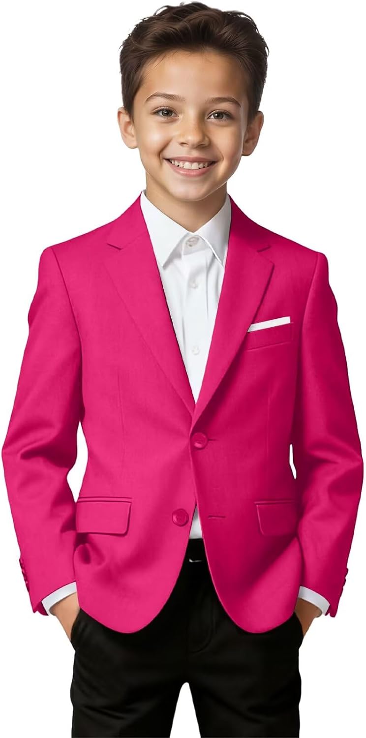 Boys Suit Jacket Slim Fit Sport Coat Kids Blazer for Boys Casual Formal Wedding Tuxedo Jacket