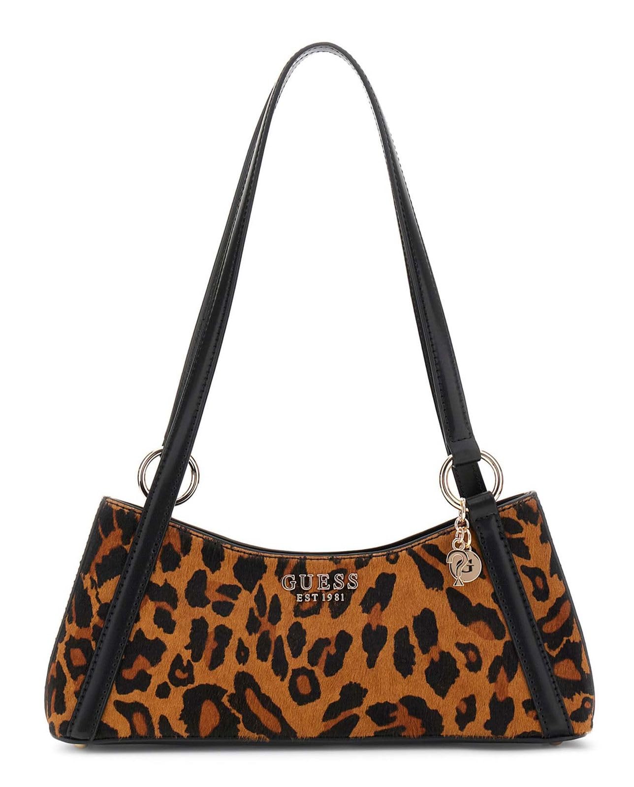 GUESS bolso de hombro Domitilla Shoulder Bag Leopard marrón claro