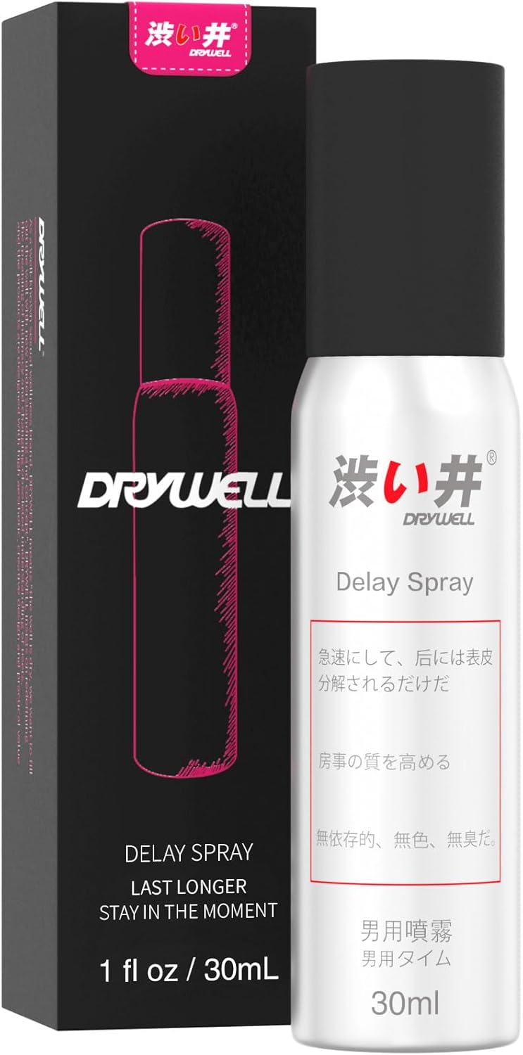 DRYWELL Delay Sprayer for Long Last Men, Natural Herb Formula, No Numbing, Safe for Oral Intimacy Partner-Friendly, Boost Stamina & Performence, Sexual Enhancer for Male Pocket-Sized, 30ml, 1 fl oz