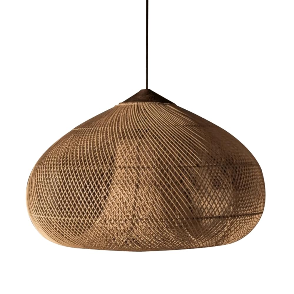 CHUNGYANG Kitchen Island Lighting Fixture Farmhouse Boho Rattan Chandelier Creative Pastoral Rattan Woven Pendant Light Fixture Height Adjustable Hanging Ceiling Light Restaurant Entryway Dining Room